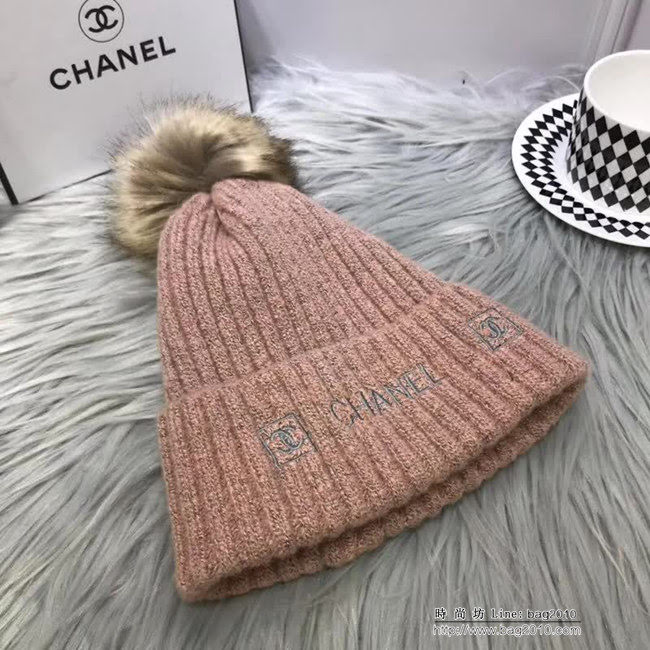 CHANEL香奈兒 專櫃新品 火爆經典百搭款 刺繡針織帽 LLWJ6633
